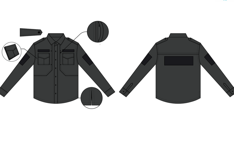 Kemeja PDL taktis gelap