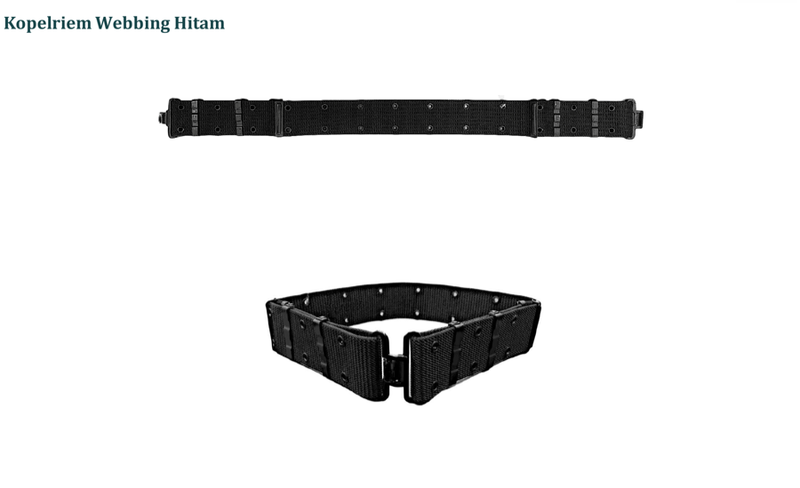 Kopelriem webbing hitam